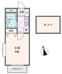 ビューパレス茅ケ崎 1Kの間取図画像
