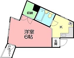 コンフォーム鵠沼 1Kの間取図画像