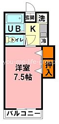 ハイムカープ 1Kの間取図画像