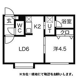サウザンドファイン琴似 1LDKの間取図画像