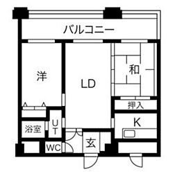 藤井ビル菊水3 2LDKの間取図画像
