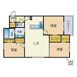 ポルトボヌール 3LDKの間取図画像