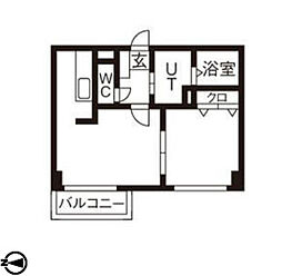 ナンディーヌトレーズ 1LDKの間取図画像