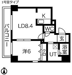 アクティ麻生南2 1LDKの間取図画像