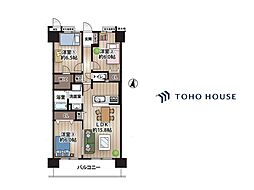 ソシエ北大阪2番館ヴェルザ北大阪 3LDKの間取図画像