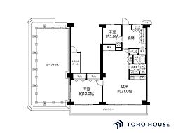 ジャルダン東淀川 2LDKの間取図画像