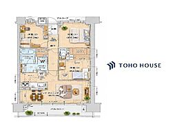 ハルモシティ 3LDKの間取図画像