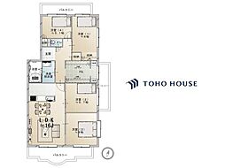 ハイロイヤル緑地公園B棟 4LDKの間取図画像