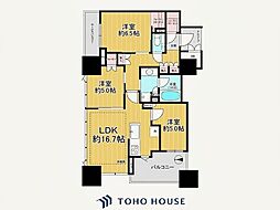 THECROSSCITYTOWER 3LDKの間取図画像