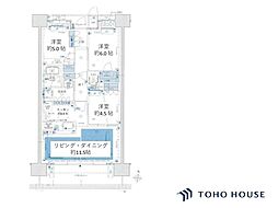 ファインレジデンス住道駅前3F 3LDKの間取図画像