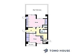 難波シティハイツ 2Kの間取図画像