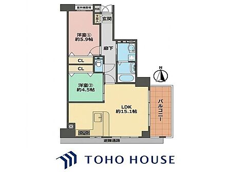 生活動線を考慮した機能的な間取りです。各居室の配置や充実した収納により、快適な暮らしを実現。家具の配置もイメージしやすく、新しい生活の具体的なビジョンを描けます。