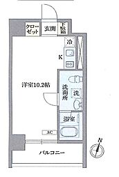 OPENBLOOM東新宿 ワンルームの間取図画像