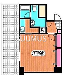 グランディール初台 1Kの間取図画像