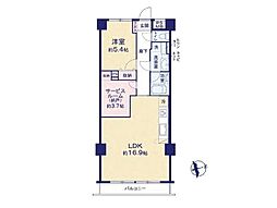 恵比寿ガーデン 1SLDKの間取図画像