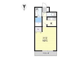 MRR宇都宮 1Kの間取図画像