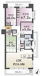 シティハウス長町グランビューコート 4LDKの間取図画像