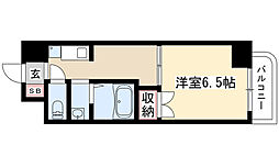 セントラル瑞穂 1Kの間取図画像