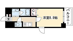 プラチナム 1Kの間取図画像