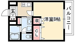 リエス千代田橋 1Kの間取図画像