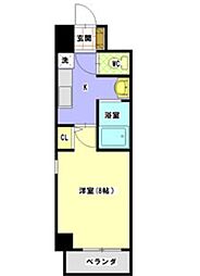 ルミエール山中 1Kの間取図画像