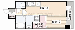 エステムコート名古屋サウスネクスト 1DKの間取図画像