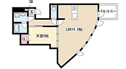 WESTIN上前津 1LDKの間取図画像