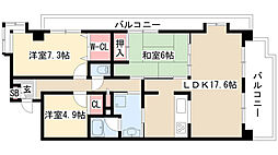 ロータリー春岡 3LDKの間取図画像