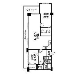 新栄グリーンハイツ 2LDKの間取図画像