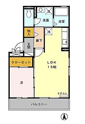 セジュール大秋 1LDKの間取図画像
