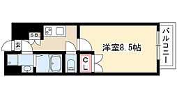 クレサス代官.m 1Kの間取図画像