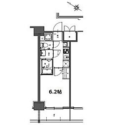 S-RESIDENCE神宮西駅前ascent 1Kの間取図画像