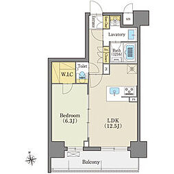 アデグランツ上前津 1LDKの間取図画像