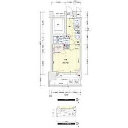 プレサンス栄ライズ 1Kの間取図画像