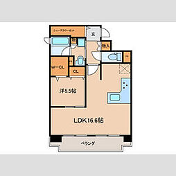 プレサンスロジェ泉 1LDKの間取図画像