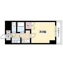 ガーデンビル城下 1Kの間取図画像