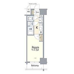 エスリード上前津テルツェ 1Kの間取図画像