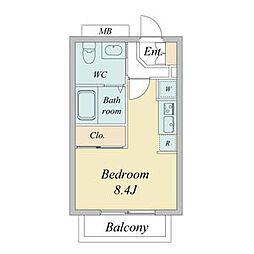 ライブコート丸の内 ワンルームの間取図画像