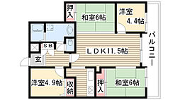 ユーハウス長久手 4LDKの間取図画像