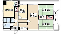ふぁみーゆ月見坂 4LDKの間取図画像