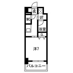 レジデンス東別院スクエア2 1Kの間取図画像