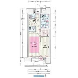 プレサンス久屋大通セントラルパーク 1LDKの間取図画像