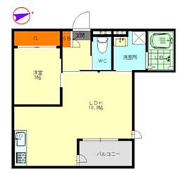 Ratcliffe 1LDKの間取図画像
