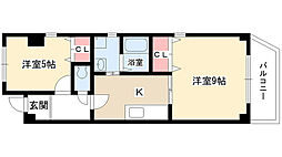 アーバン藤が丘 2Kの間取図画像