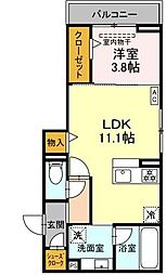 Novella 1LDKの間取図画像