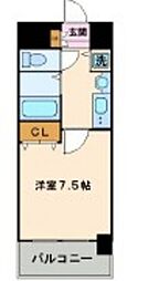 プレサンス名古屋STATIONザ・シティ 1Kの間取図画像
