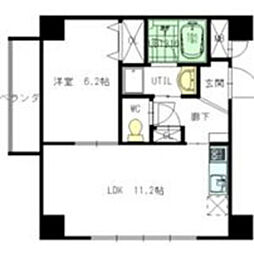 ショコラ 1LDKの間取図画像