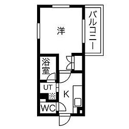 タウンライフ藤が丘東 1Kの間取図画像