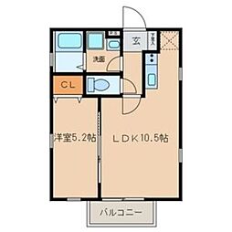 ルーチェ 1LDKの間取図画像