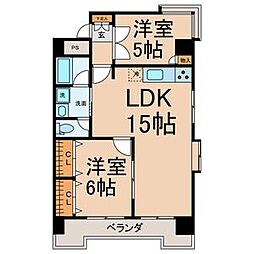 ファミール大畑 2LDKの間取図画像
